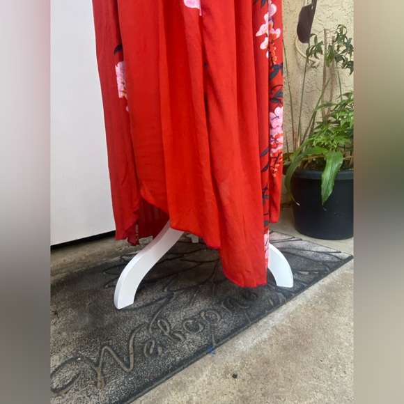 intimately free people beau red floral smocked maxi sundress - Picture 6 of 11